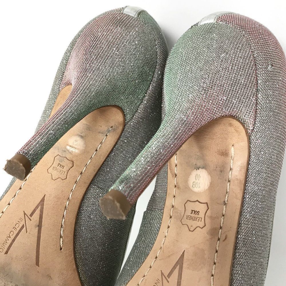 Vince Camuto Womens Size 10 B Iridescent Ankle Strap Dress Pumps Heels - Picture 9 of 9